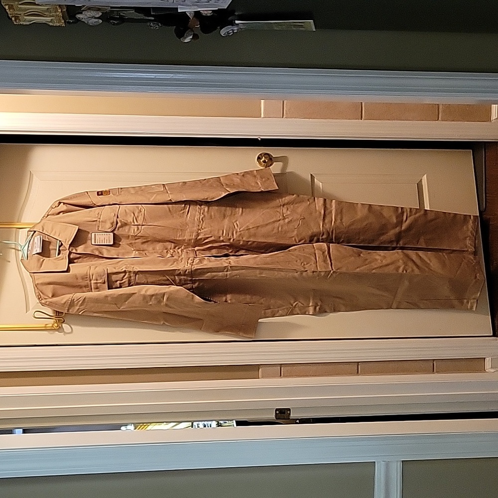Just in Trend khaki flame resistant FR coverall cotton nylon Size 4XL New …